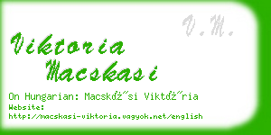 viktoria macskasi business card